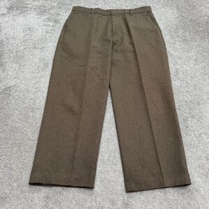 Levi's Action Slacks Vintage 80s Dress Pants Mens 36x29 Brown Flat Front Trouser
